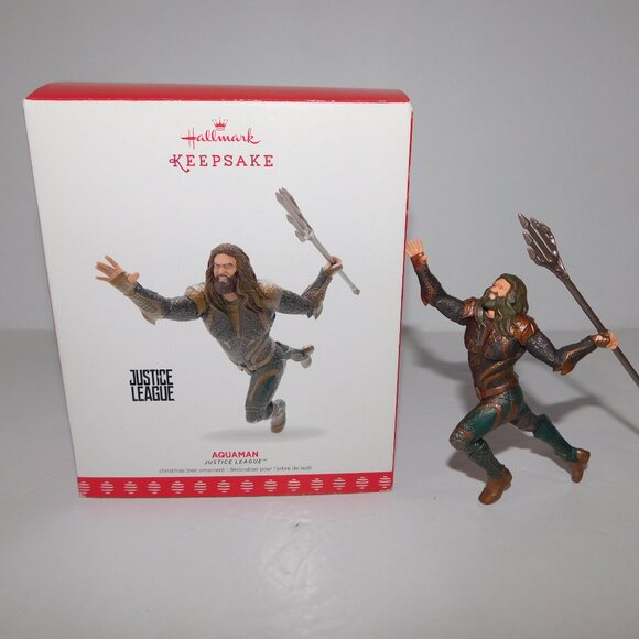 2017 Hallmark Keepsake Justice League Aquaman Christmas Tree Ornament - Picture 1 of 11